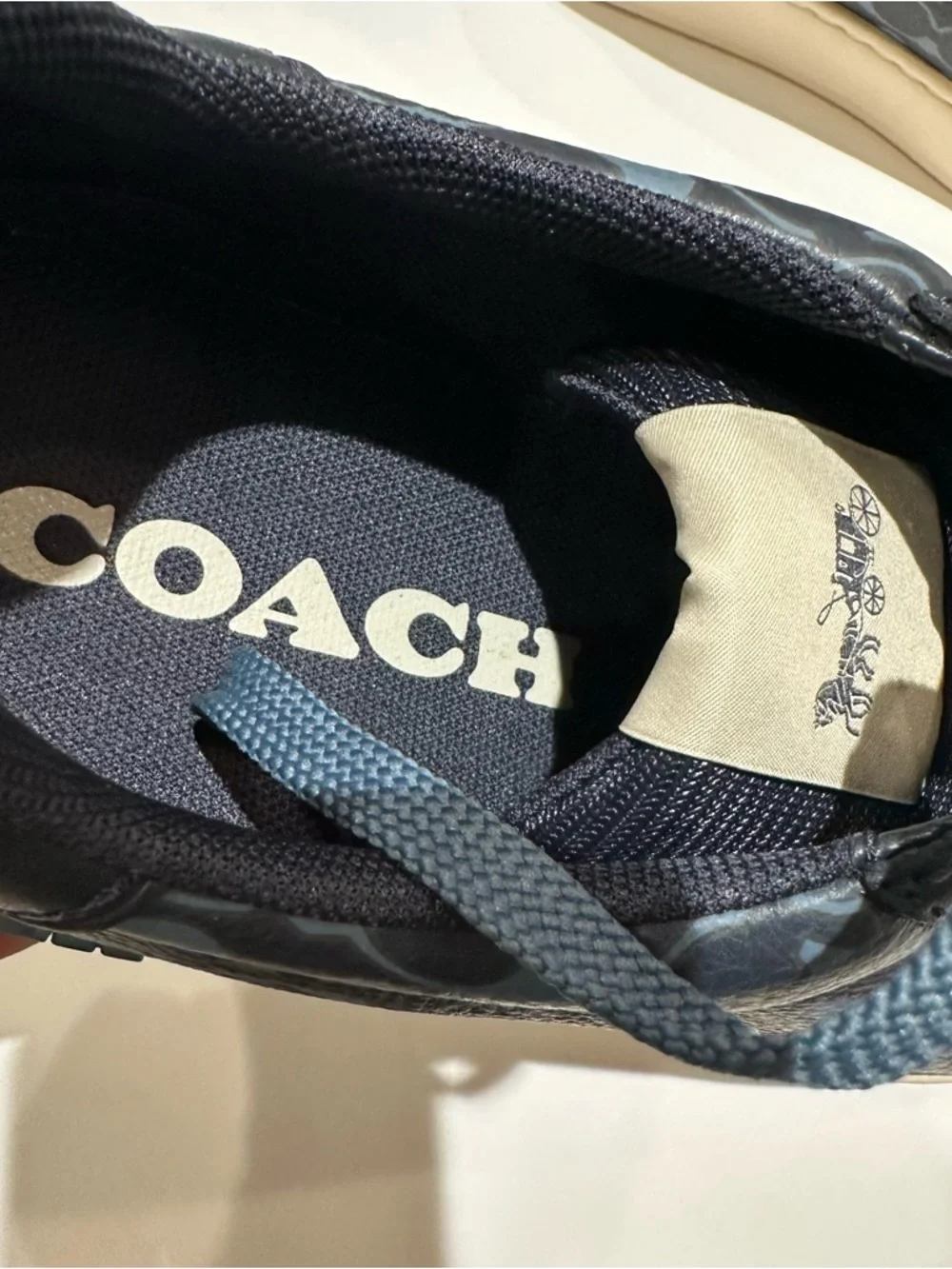 Coach Men's Midnight Navy Clip Signature Low-Top Sneakers - Picture 5 of 7